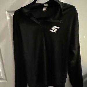 Black Long Sleeve Quarter zip with Logo
